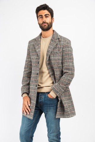 Cappotto Lungo Quadri